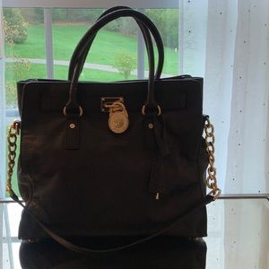 Michael Kors Hamilton tote black supple leather